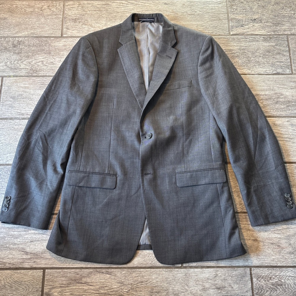 Tommy Hilfiger Wool Blazer Mens‎ 40L Gray Professional Business Career